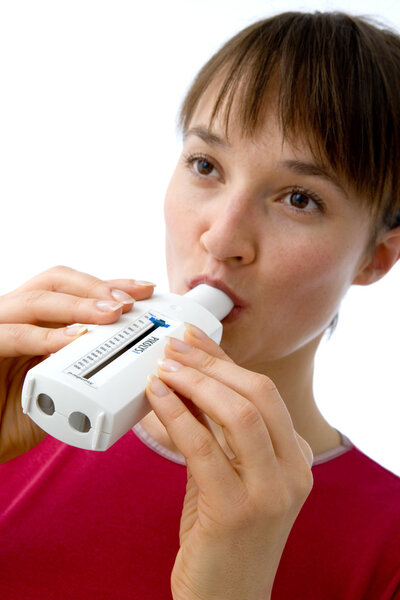 BREATHING, SPIROMETRY IN A WOMAN