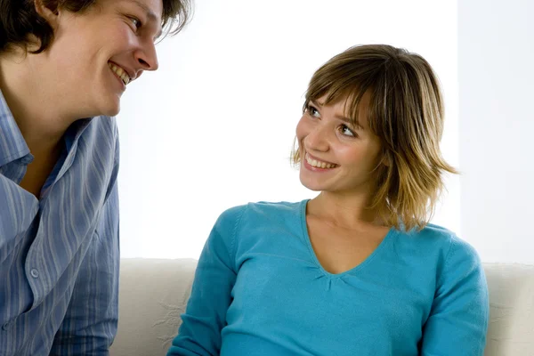 COUPLE IN THEIR 20S, INSIDE — Stock Photo, Image