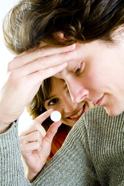 Schmerzbehandlung, Mann — Stockfoto