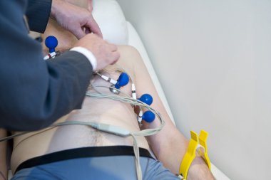 Man at medical testing