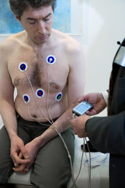 Man at medical testing