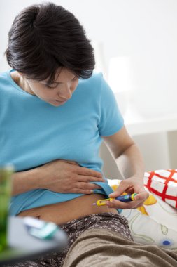 TREATING DIABETES IN A WOMAN clipart