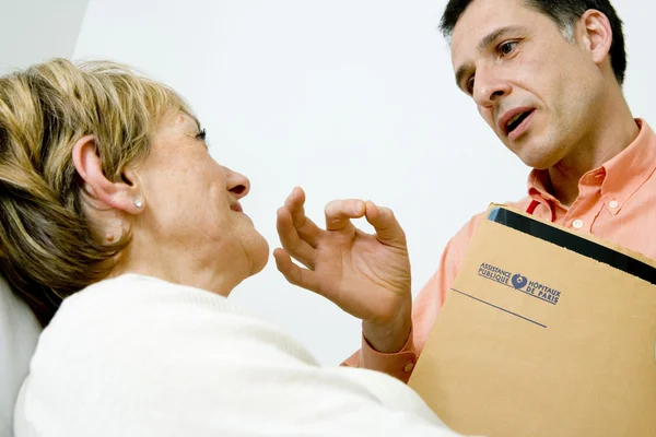 Seniorenberatung, Dialog — Stockfoto