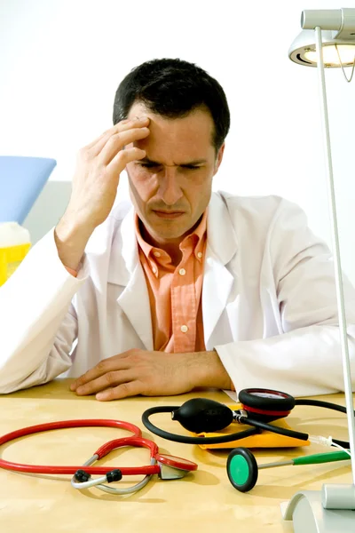 STRESSED DOCTOR — Stock Photo, Image