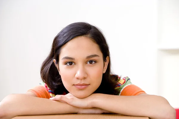 ADOLESCENT INDOORS — Stock Photo, Image