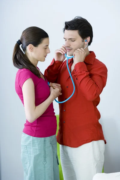 AUSCULTATION, WOMAN — Stock Photo, Image