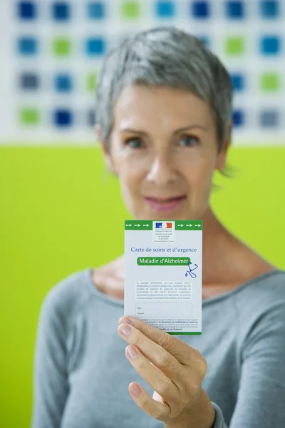 ALZHEIMER'S DISEASE CARD — Stock Photo, Image