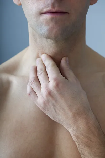 Hombre de la tiroides — Zdjęcie stockowe