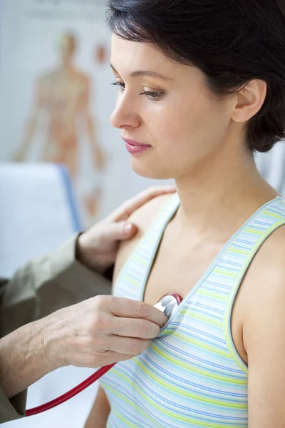 AUSCULTATION, WOMAN — Stock Photo, Image