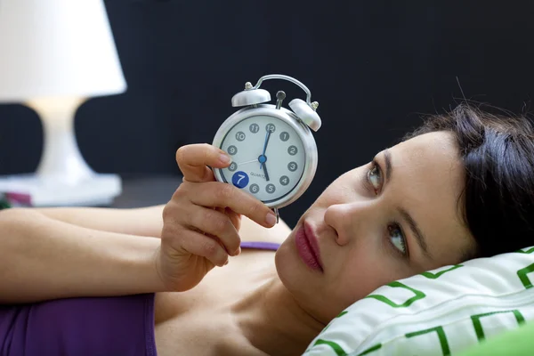 Frau mit Schlaflosigkeit — Stockfoto