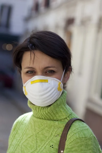 CONTAMINACIÓN DEL AIRE, MUJER —  Fotos de Stock