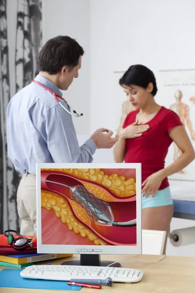 CARDIOLOGY CONSULTATION WOMAN — Stock Photo, Image