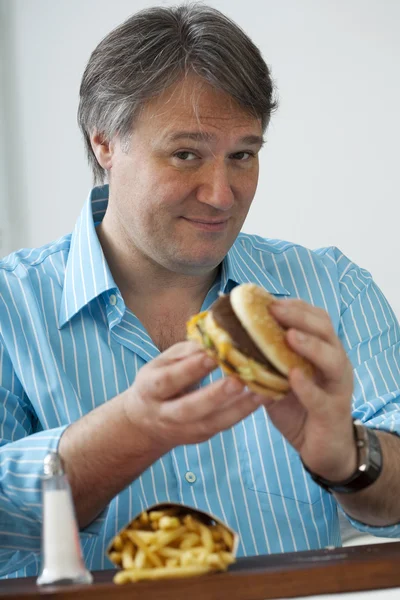 MAN EATING A SANDWICH — Stock Photo, Image