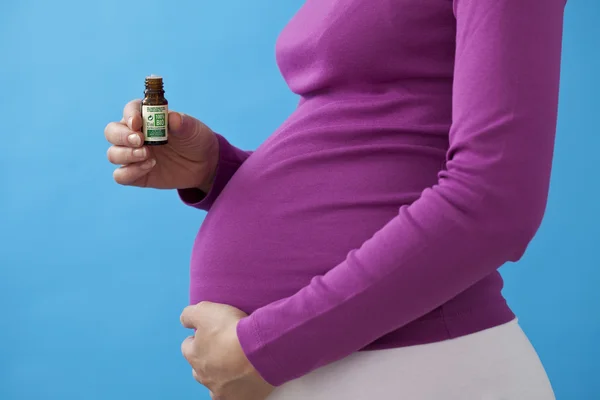 AROMATHERAPY PREGNANT WOMAN — Stock Photo, Image