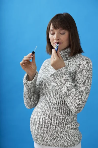 AROMATHERAPY PREGNANT WOMAN — Stock Photo, Image