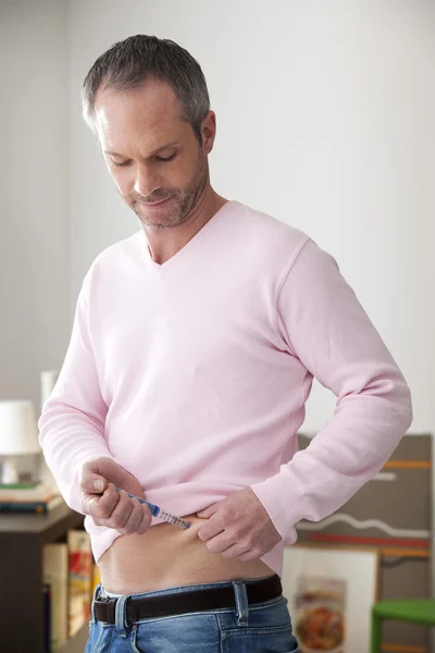 TREATING DIABETES IN A MAN — Stock Photo, Image