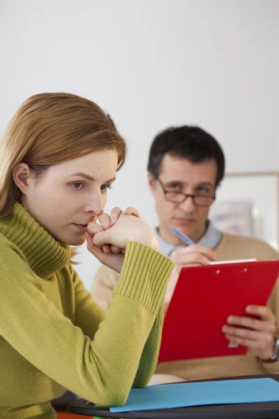 Frau mit Psychotherapie — Stockfoto