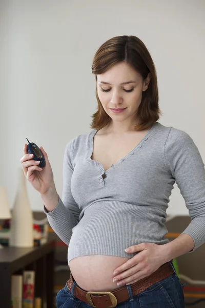 Test na cukrovku těhotná žena — Stock fotografie