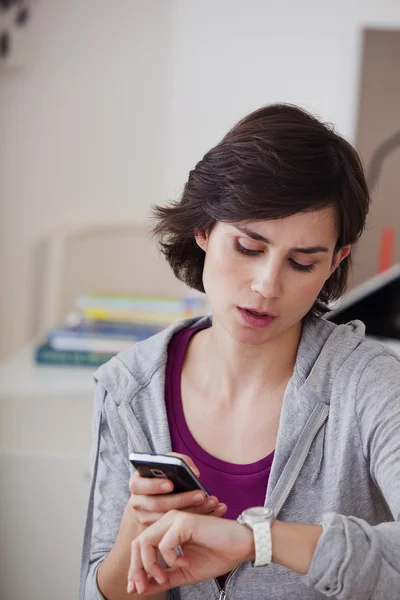 WOMAN INDOORS — Stock Photo, Image