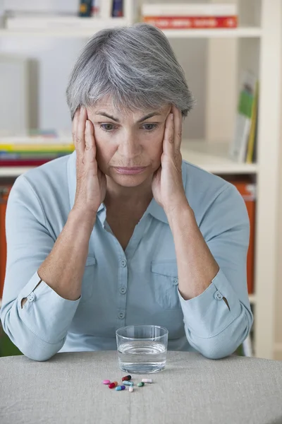 OVERMEDICATION, woman — Stock Photo, Image