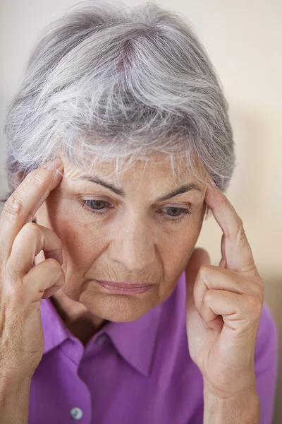 ELDERLY PERSON WITH HEADACHE — Stock Photo, Image