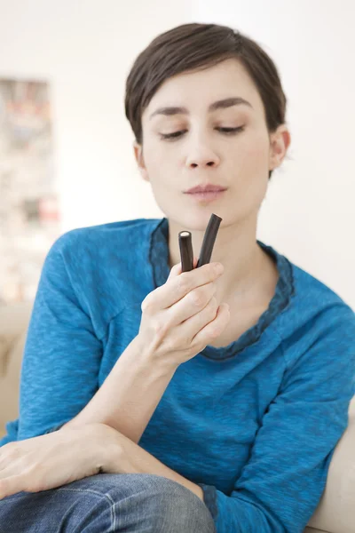 WOMAN EATING — Stock Photo, Image