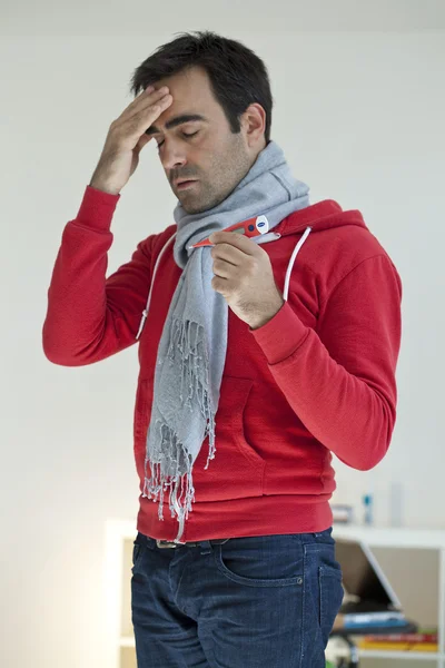 MAN WITH FEVER — Stock Photo, Image