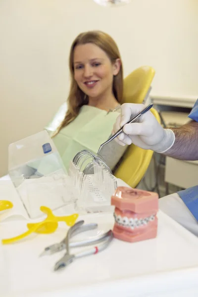 ORTHODONTICS, ADOLESCENT — Stock Photo, Image