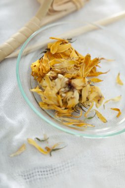 pot kadife çiçeği.