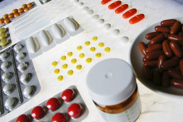 Assorted pill packages — Stock Photo, Image