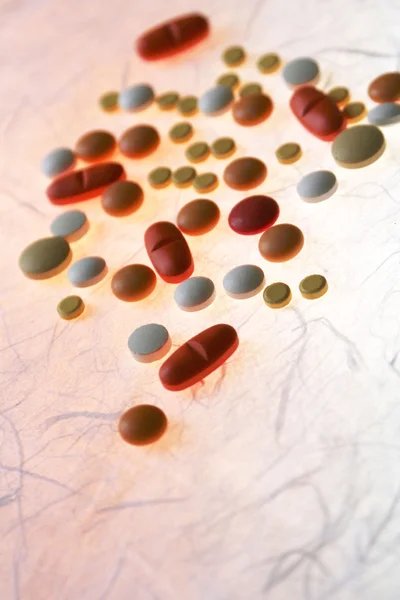 Multi colored tablets — Stock Photo, Image