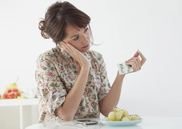 Vrouw Antidepressivum — Stockfoto