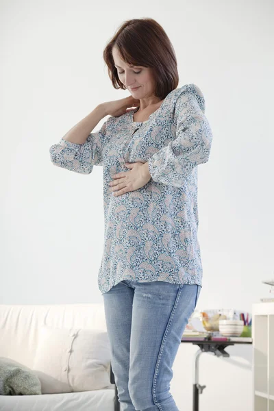 Mujer Respirando —  Fotos de Stock