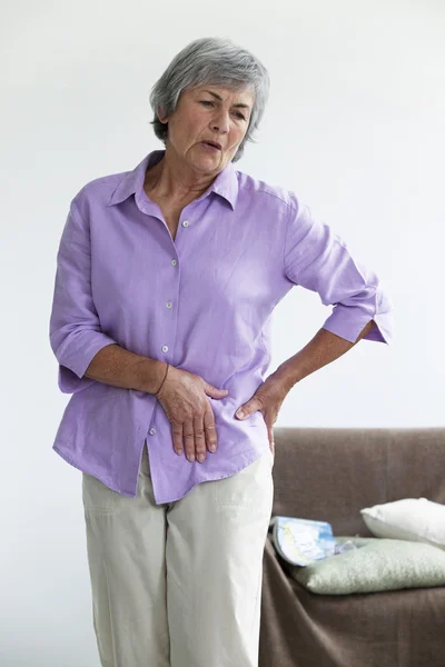 ABDOMINAL PAIN IN ELDERLY PERSON — Stock Photo, Image