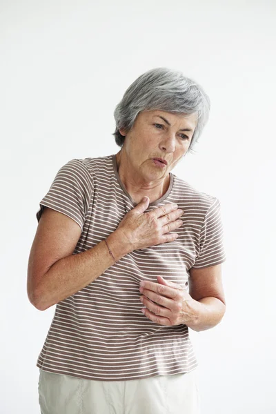 Dławica piersiowa, osoby w podeszłym wieku — Zdjęcie stockowe