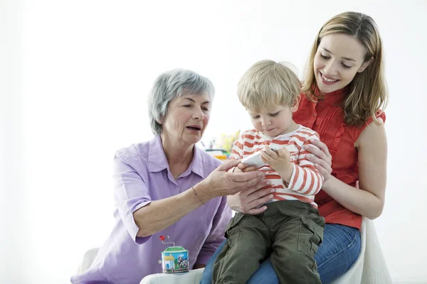 FAMILY INDOORS — Stock Photo, Image