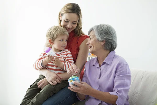 FAMILY INDOORS — Stock Photo, Image