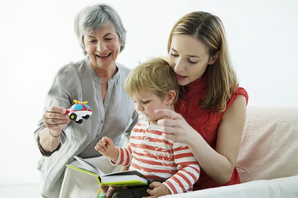 FAMILY INDOORS — Stock Photo, Image