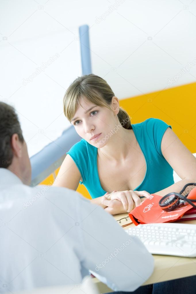 WOMAN IN CONSULTATION, DIALOGUE
