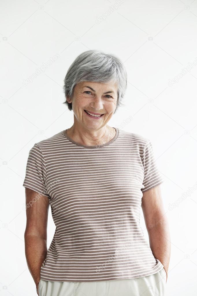 PORTRAIT OF 65 YR - OLD WOMAN