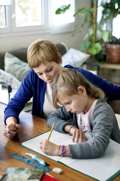 CHILD DOING HOMEWORK — Stock Photo, Image