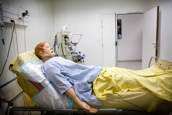 Simulation Session Mannequin Aiming Reproduce Very Realistic Clinical Situations — Stock Photo, Image
