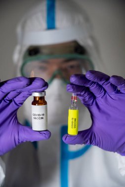 Man in protective suit during the Covid-19 pandemic