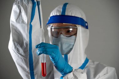 Researcher working for research on Covid-19