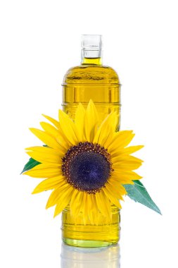 Sunflower oil. isolated on white background