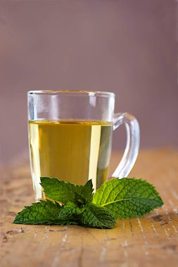 Mint tea. close-up view