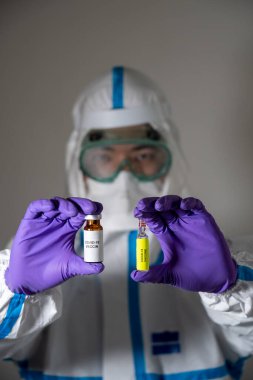 Man in protective suit during the Covid-19 pandemic