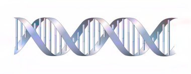 DNA double helix structure with adenine, thymine, cytosine, guanine.