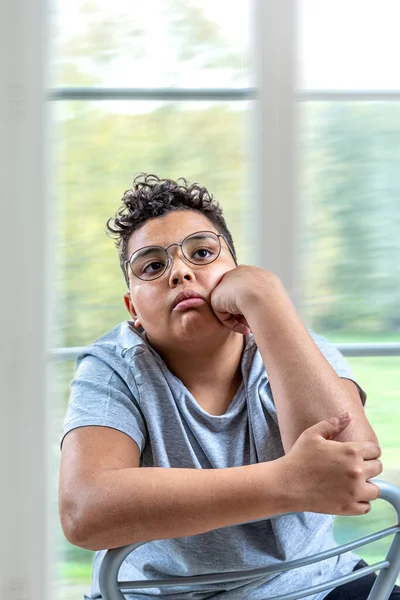 Front View Teenager Showing Signs Weariness — Stock Photo, Image