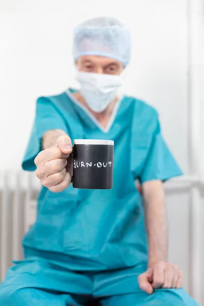 Surgeon Exhausted His Work — Stockfoto